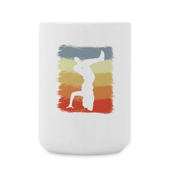 Vintage Breakdancer Zeichnung - Große Tasse 440 ml - Weiß - Vorne