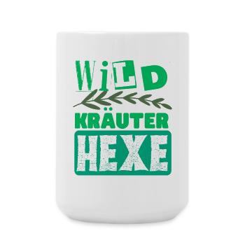 Mama Wildkräuter Hexe Kräuter Design - Große Tasse 440 ml - Weiß - Vorne