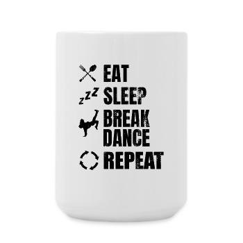 Breakdancer Zeitplan - Große Tasse 440 ml - Weiß - Vorne