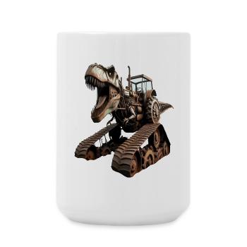 Dino Tractor Hybrid T- Rex - Large Mug 440 ml - white - Front