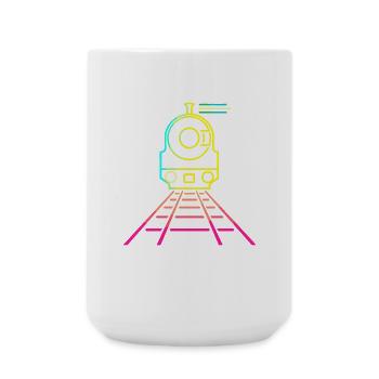 Eisenbahn Cartoon Stil - Große Tasse 440 ml - Weiß - Vorne