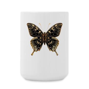 Schmetterling Flügel Bunt Butterfly Schmetterlinge - Große Tasse 440 ml - Weiß - Vorne