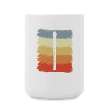 Vintage Flute - Large Mug 440 ml - white - Front