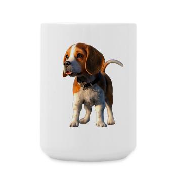 Beagle Puppy Beagles Cute Dog English Beagle - Large Mug 440 ml - white - Front