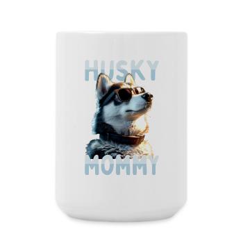 Husky Maman Maman Fête des Mères Maîtresse Husky Sibérien - Grande tasse 440 ml - blanc - Devant