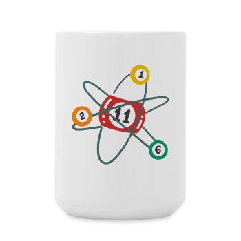 Billard Atom Pool Billardspieler - Große Tasse 440 ml - Weiß - Vorne