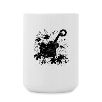 Guitar Drawing - Large Mug 440 ml - white - Front