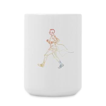 Vintage Jogger Skizze - Große Tasse 440 ml - Weiß - Vorne
