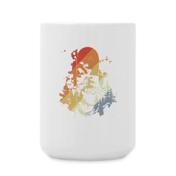 Snowboarding Vintage Look - Large Mug 440 ml - white - Front