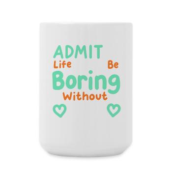 Lustiger Sarkasmus Humor - Große Tasse 440 ml - Weiß - Vorne
