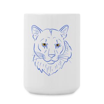 Bergloewe predator - Large Mug 440 ml - white - Front