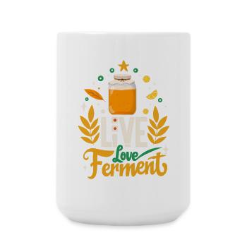 Live Love Ferment: Honey fermentation - Large Mug 440 ml - white - Front