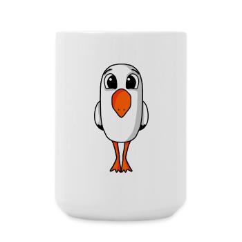 Seagull Bird Motif North Sea - Large Mug 440 ml - white - Front