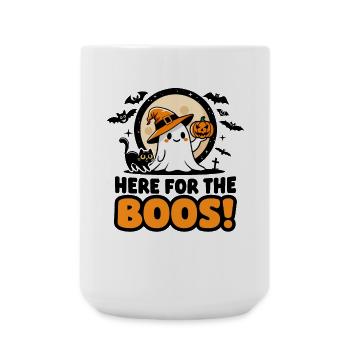 Halloween Ghost Pumpkin Black Cat Witch Hat Boo - Large Mug 440 ml - white - Front