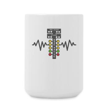 Drag Race Ampel - Große Tasse 440 ml - Weiß - Vorne