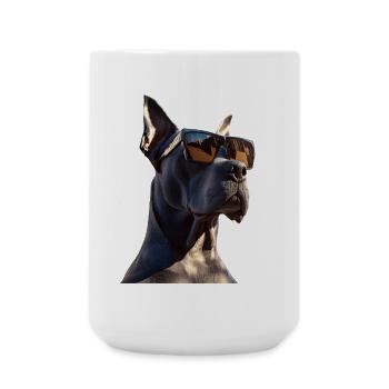 Dogue Allemand Hatz Mâle Saupacker Dogue Allemand - Grande tasse 440 ml - blanc - Devant