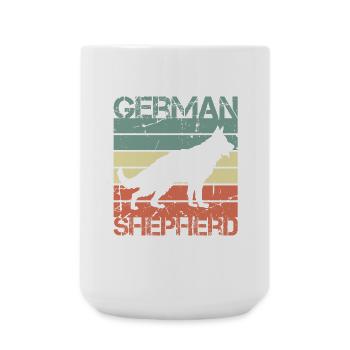 Retro German Shepherd - Large Mug 440 ml - white - Front