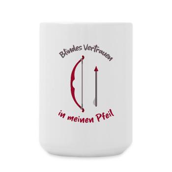 Bogenschießen Enthusiasten - Große Tasse 440 ml - Weiß - Vorne