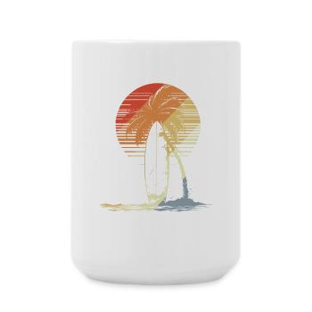 Surfboard Vintage - Large Mug 440 ml - white - Front