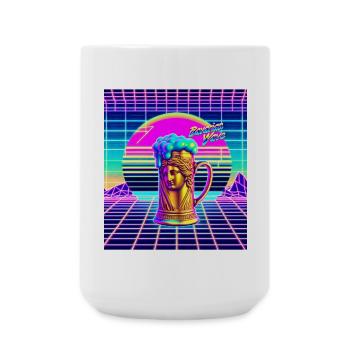 Bayrisch Retro Design Volksfest Geschenk Bier - Große Tasse 440 ml - Weiß - Vorne