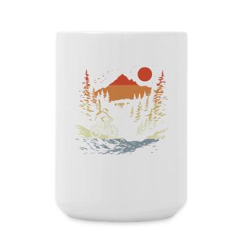 VTT style vintage - Grande tasse 440 ml - blanc - Devant