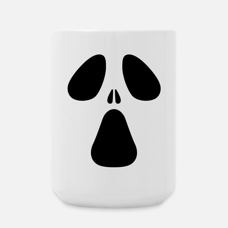 AC Designs Halloween Ghost Face - Grande tasse 440 ml - blanc