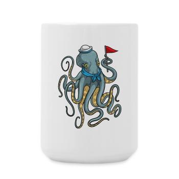 Le Chapeau de Marin Poulpe - Grande tasse 440 ml - blanc - Devant
