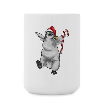 Penguin Christmas Candy Cane - Large Mug 440 ml - white - Front