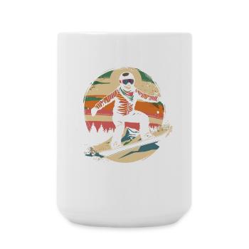 Snowboarder Illustration - Large Mug 440 ml - white - Front