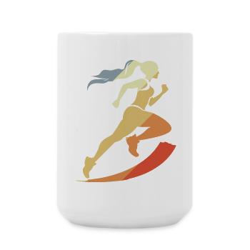 Graphique Runner vintage - Grande tasse 440 ml - blanc - Devant
