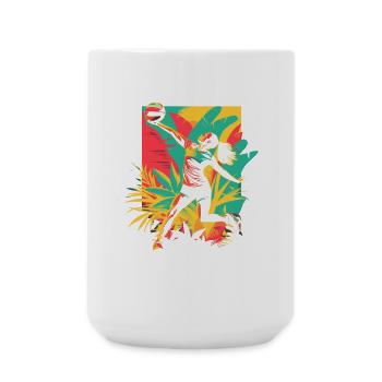 Joueur de volley-ball - Grande tasse 440 ml - blanc - Devant