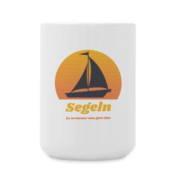Segeln: Es ist immer eine gute Idee - Große Tasse 440 ml - Weiß - Vorne