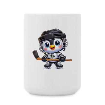 Hockeys Pinguin Eishockeyspieler Cartoon Kinder - Large Mug 440 ml - white - Front