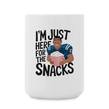 Football - Lustig I'm just here for the snacks - Große Tasse 440 ml - Weiß - Vorne