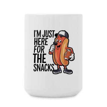 Football - Lustig I'm just here for the snacks - Große Tasse 440 ml - Weiß - Vorne