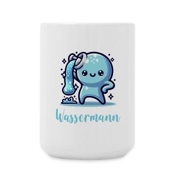 Wassermann Design für Sternzeichen Fans Kawaii - Große Tasse 440 ml - Weiß - Vorne