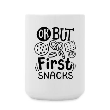 Snack Feinschmecker Essen Liebhaber - Große Tasse 440 ml - Weiß - Vorne