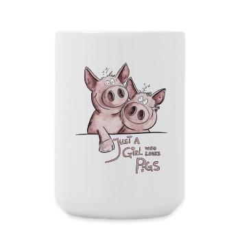 Just A Girl Who Loves Pigs Pig - Large Mug 440 ml - white - Front