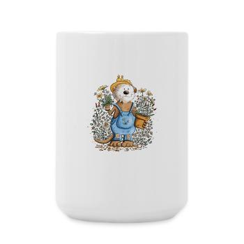 Garten Spruch Otter Gärtner - Große Tasse 440 ml - Weiß - Vorne