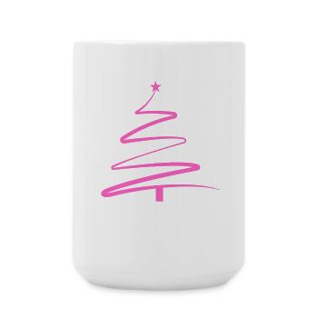 FROHE WEIHNACHTEN WEIHNACHTSBAUM FRAUEN - Große Tasse 440 ml - Weiß - Vorne