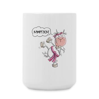 Karate Ziege Kampfsport Spruch - Große Tasse 440 ml - Weiß - Vorne
