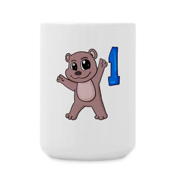 Number 1 Number One - Bear Motif - Large Mug 440 ml - white - Front