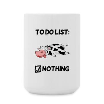 Funny Saying Cow Motif - Large Mug 440 ml - white - Front