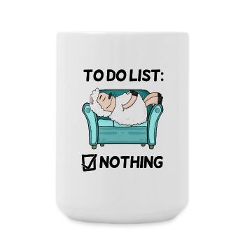 Lustiger Spruch lustige Sprüche - Schaf Motiv - Große Tasse 440 ml - Weiß - Vorne