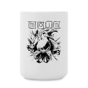 Skizzierte Moin Möwe - Große Tasse 440 ml - Weiß - Vorne