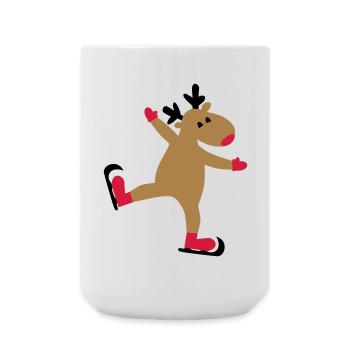 Drôle d’orignal pour Noël - Grande tasse 440 ml - blanc - Devant