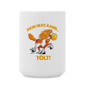 Lustiges Islandpferd Mein Herz Kann Tölt Spruch - Große Tasse 440 ml - Weiß - Vorne