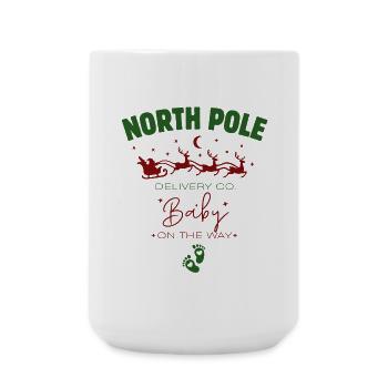 Santa Christmas Baby Anouncement - Large Mug 440 ml - white - Front