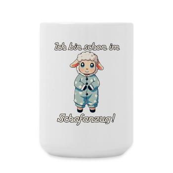 Ich bin schon im Schafanzug - Große Tasse 440 ml - Weiß - Vorne