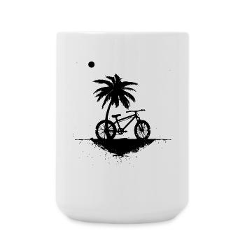 Mountain Biking Sketch - Large Mug 440 ml - white - Front